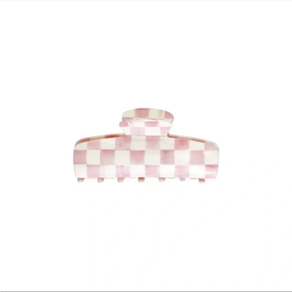Goody x MacKenzie-Childs Pink Checkered Claw Clip - Picture 5 of 7